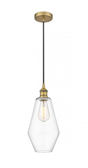 Cindyrella - 1 Light - 7 inch - Brushed Brass - Cord hung - Mini Pendant (3442|616-1P-BB-G652-7)