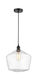 Cindyrella - 1 Light - 12 inch - Matte Black - Cord hung - Mini Pendant (3442|616-1P-BK-G654-12)