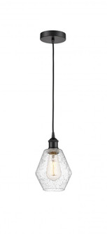 Cindyrella - 1 Light - 6 inch - Matte Black - Cord hung - Mini Pendant (3442|616-1P-BK-G654-6)