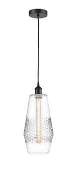 Windham - 1 Light - 7 inch - Matte Black - Cord hung - Mini Pendant (3442|616-1P-BK-G682-7)