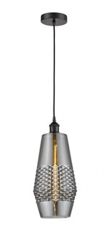 Windham - 1 Light - 7 inch - Matte Black - Cord hung - Mini Pendant (3442|616-1P-BK-G683-7-LED)