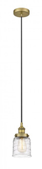 Bell - 1 Light - 5 inch - Brushed Brass - Cord hung - Mini Pendant (3442|616-1PH-BB-G513)