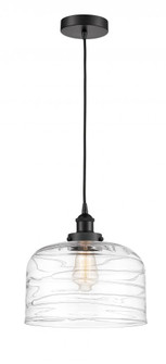 Bell - 1 Light - 12 inch - Matte Black - Cord hung - Mini Pendant (3442|616-1PH-BK-G713-L-LED)