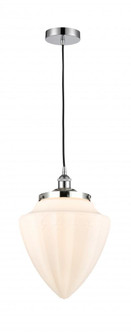 Bullet - 1 Light - 12 inch - Polished Chrome - Cord hung - Mini Pendant (3442|616-1PH-PC-G661-12-LED)
