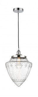 Bullet - 1 Light - 12 inch - Polished Chrome - Cord hung - Mini Pendant (3442|616-1PH-PC-G664-12-LED)