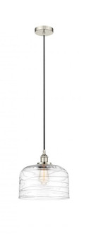 Bell - 1 Light - 12 inch - Polished Nickel - Cord hung - Mini Pendant (3442|616-1PH-PN-G713-L-LED)