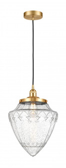 Bullet - 1 Light - 12 inch - Satin Gold - Cord hung - Mini Pendant (3442|616-1PH-SG-G664-12)