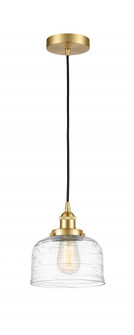 Bell - 1 Light - 8 inch - Satin Gold - Cord hung - Mini Pendant (3442|616-1PH-SG-G713)