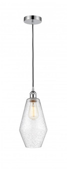Cindyrella - 1 Light - 7 inch - Polished Chrome - Cord hung - Mini Pendant (3442|616-1P-PC-G654-7-LED)