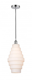 Cascade - 1 Light - 8 inch - Polished Chrome - Cord hung - Mini Pendant (3442|616-1P-PC-G671-8-LED)