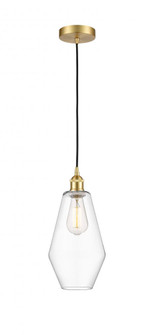 Cindyrella - 1 Light - 7 inch - Satin Gold - Cord hung - Mini Pendant (3442|616-1P-SG-G652-7)