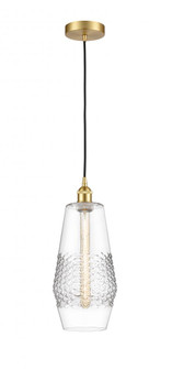 Windham - 1 Light - 7 inch - Satin Gold - Cord hung - Mini Pendant (3442|616-1P-SG-G682-7)