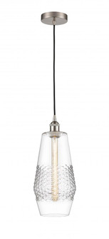 Windham - 1 Light - 7 inch - Brushed Satin Nickel - Cord hung - Mini Pendant (3442|616-1P-SN-G682-7)