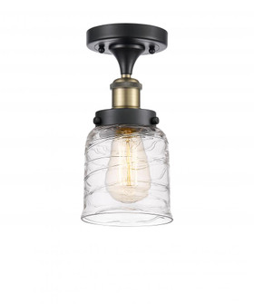 Bell - 1 Light - 5 inch - Black Antique Brass - Semi-Flush Mount (3442|916-1C-BAB-G513-LED)