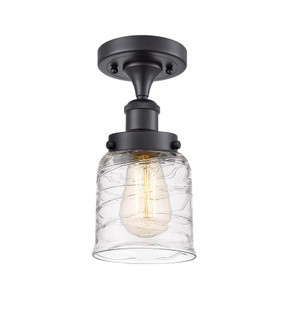 Bell - 1 Light - 5 inch - Matte Black - Semi-Flush Mount (3442|916-1C-BK-G513-LED)