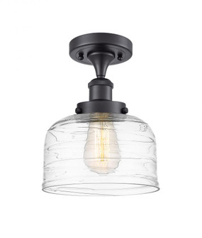 Bell - 1 Light - 8 inch - Matte Black - Semi-Flush Mount (3442|916-1C-BK-G713)