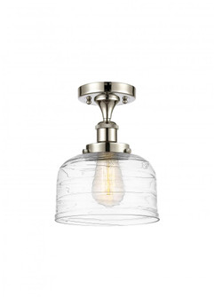 Bell - 1 Light - 8 inch - Polished Nickel - Semi-Flush Mount (3442|916-1C-PN-G713)