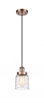 Bell - 1 Light - 5 inch - Antique Copper - Cord hung - Mini Pendant (3442|916-1P-AC-G513-LED)