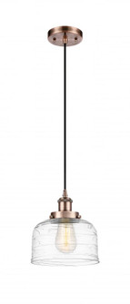 Bell - 1 Light - 8 inch - Antique Copper - Cord hung - Mini Pendant (3442|916-1P-AC-G713)