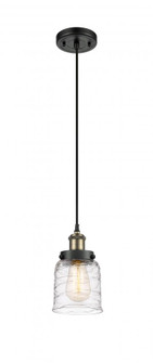 Bell - 1 Light - 5 inch - Black Antique Brass - Cord hung - Mini Pendant (3442|916-1P-BAB-G513)