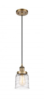 Bell - 1 Light - 5 inch - Brushed Brass - Cord hung - Mini Pendant (3442|916-1P-BB-G513-LED)