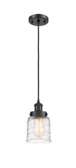 Bell - 1 Light - 5 inch - Matte Black - Cord hung - Mini Pendant (3442|916-1P-BK-G513)