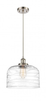 Bell - 1 Light - 12 inch - Brushed Satin Nickel - Cord hung - Mini Pendant (3442|916-1P-SN-G713-L)