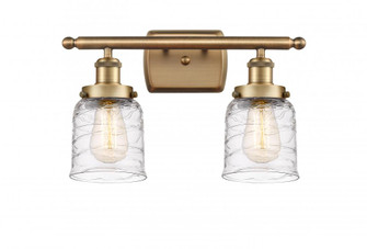 Bell - 2 Light - 16 inch - Brushed Brass - Bath Vanity Light (3442|916-2W-BB-G513)