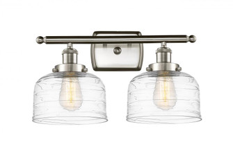 Bell - 2 Light - 18 inch - Brushed Satin Nickel - Bath Vanity Light (3442|916-2W-SN-G713-LED)