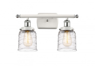 Bell - 2 Light - 16 inch - White Polished Chrome - Bath Vanity Light (3442|916-2W-WPC-G513)