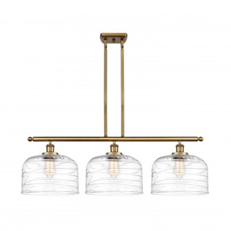 Bell - 3 Light - 36 inch - Brushed Brass - Stem Hung - Island Light (3442|916-3I-BB-G713-L-LED)