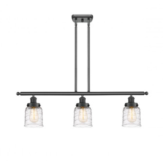 Bell - 3 Light - 36 inch - Matte Black - Stem Hung - Island Light (3442|916-3I-BK-G513)