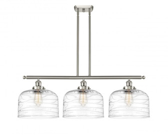 Bell - 3 Light - 36 inch - Brushed Satin Nickel - Stem Hung - Island Light (3442|916-3I-SN-G713-L-LED)