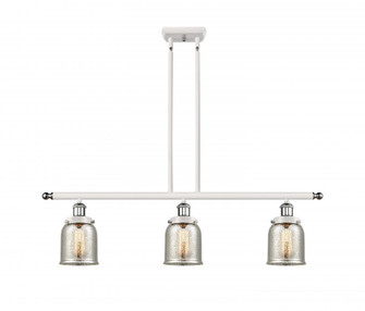 Bell - 3 Light - 36 inch - White Polished Chrome - Stem Hung - Island Light (3442|916-3I-WPC-G58-LED)