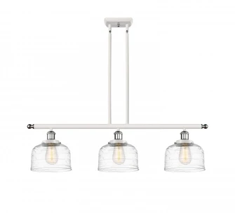 Bell - 3 Light - 36 inch - White Polished Chrome - Stem Hung - Island Light (3442|916-3I-WPC-G713-LED)