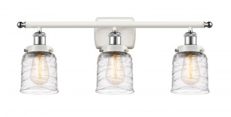 Bell - 3 Light - 26 inch - White Polished Chrome - Bath Vanity Light (3442|916-3W-WPC-G513-LED)