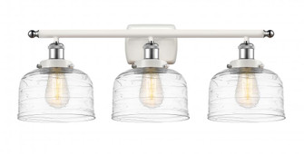 Bell - 3 Light - 28 inch - White Polished Chrome - Bath Vanity Light (3442|916-3W-WPC-G713-LED)