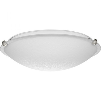 Linen Dome 16-1/4'' Three-Light Transitional Brushed Nickel Etched Linen Glass Flush-Mount Light (149|P350178-009)