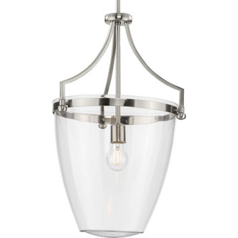 Parkhurst Collection One-Light New Traditional Brushed Nickel Clear Glass Pendant Light (149|P500361-009)