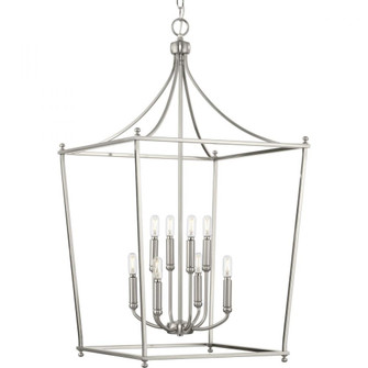 Parkhurst Collection Eight-Light New Traditional Brushed Nickel Chandelier Foyer Light (149|P500371-009)