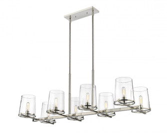 8 Light Linear Chandelier (276|3032-8L-PN)