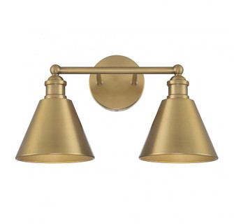 2-Light Bathroom Vanity Light in Natural Brass (8483|M80063NB)