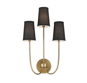 3-Light Wall Sconce in Natural Brass (8483|M90065NB)