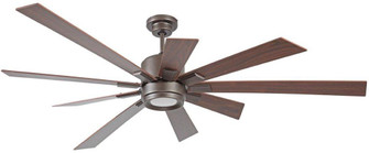 Katana 72'' 9-Blade Ceiling Fan in Espresso w/ Walnut Blades; Light Kit Included (optional) (20|KAT72ESP9-WLN)