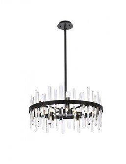 Serena 25 Inch Crystal Round Pendant in Black (758|2200D25BK)