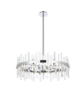 Serena 32 inch crystal round chandelier in chrome (758|2200D32C)