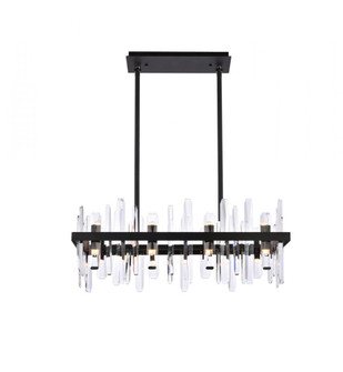 Serena 30 Inch Crystal Rectangle Chandelier in Black (758|2200G30BK)