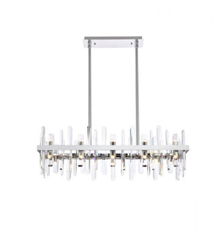 Serena 36 Inch Crystal Rectangle Chandelier in Chrome (758|2200G36C)