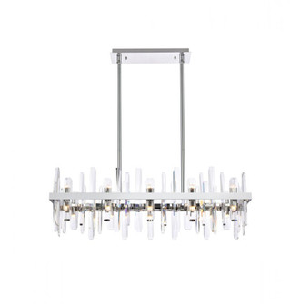 Serena 36 inch crystal rectangle chandelier in chrome (758|2200G36C)