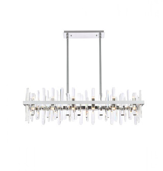 Serena 42 Inch Crystal Rectangle Chandelier in Chrome (758|2200G42C)